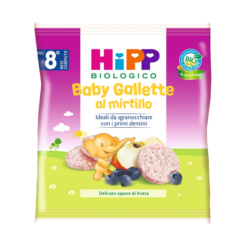 Hipp Baby Gallette Di Riso Al Mirtillo 30 G