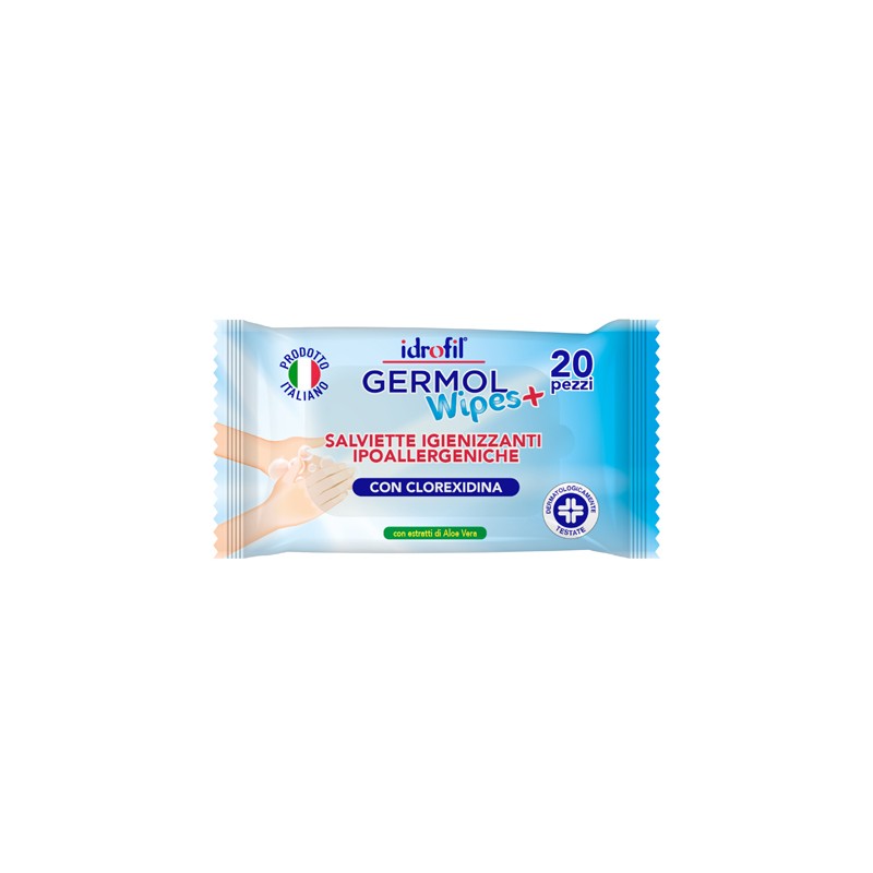 Idrofil Germolwipes Salviettine Igienizzanti Mani 20 Pezzi