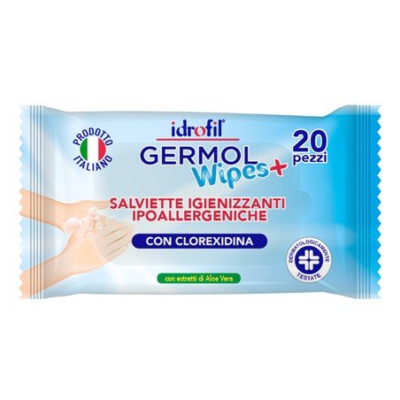 Idrofil Germolwipes Salviettine Igienizzanti Mani 20 Pezzi