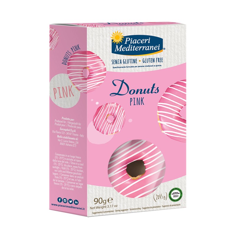 Eurospital Piaceri Mediterranei Donuts Pink 90 G