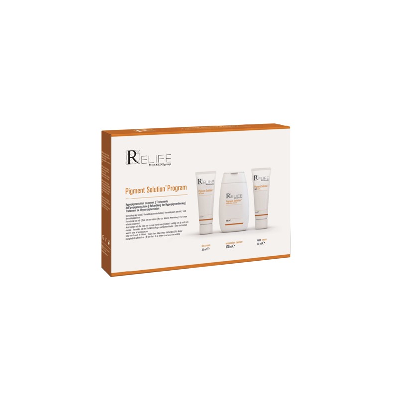 Relife Pigment Solution Program Kit Day Cream 30 Ml + Night Cream 30 Ml + Cleanser 100 Ml Nuovo Packaging Multilingua