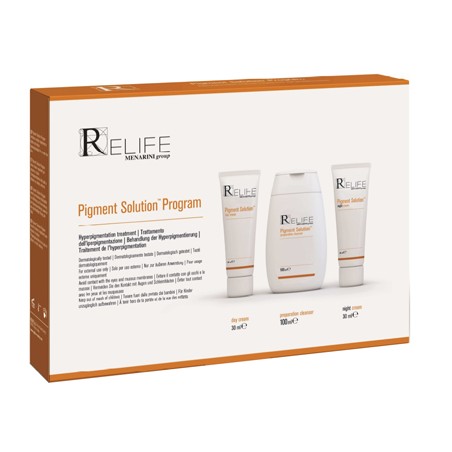 Relife Pigment Solution Program Kit Day Cream 30 Ml + Night Cream 30 Ml + Cleanser 100 Ml Nuovo Packaging Multilingua