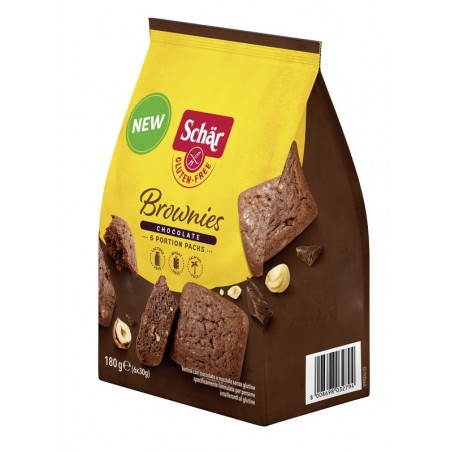 Dr. Schar Schar Brownies Chocolate Tortina Con Cioccolato E Nocciole 6 Monoporzioni Da 30 G