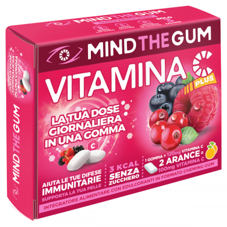 Dante Medical Solution Mind The Gum Vitamina C Frutti Rossi 18 Gomme Confettate Senza Zucchero