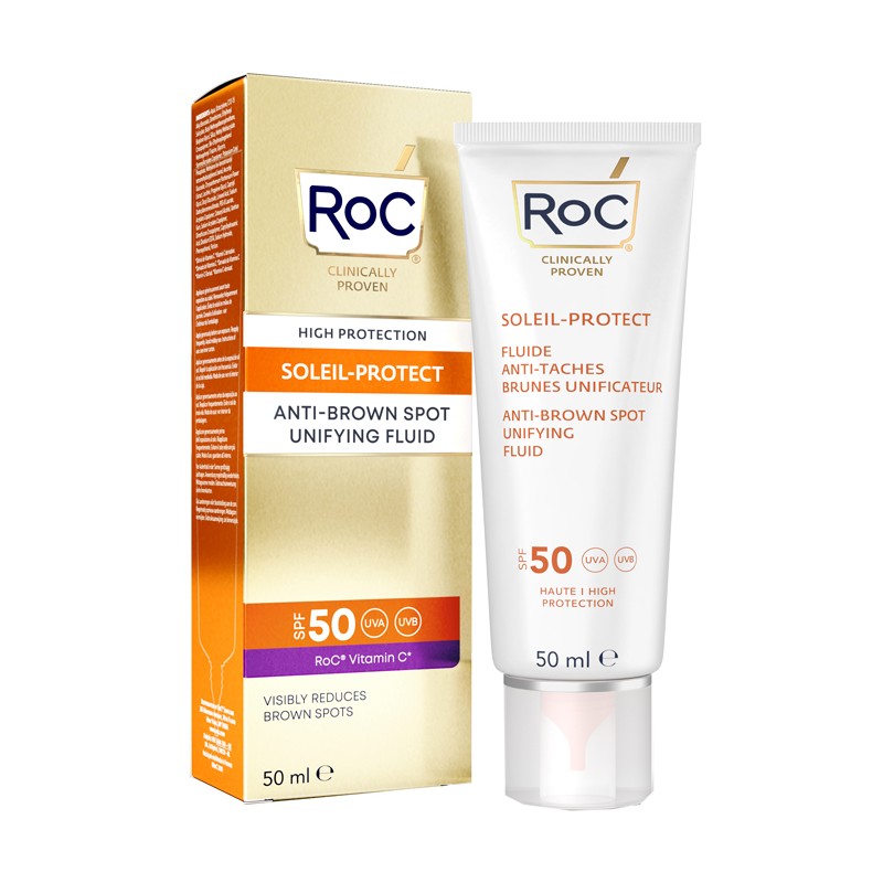 Roc Opco Llc Roc Fluido Solare Viso Spf 50+ Antimacchie Brune 50 Ml