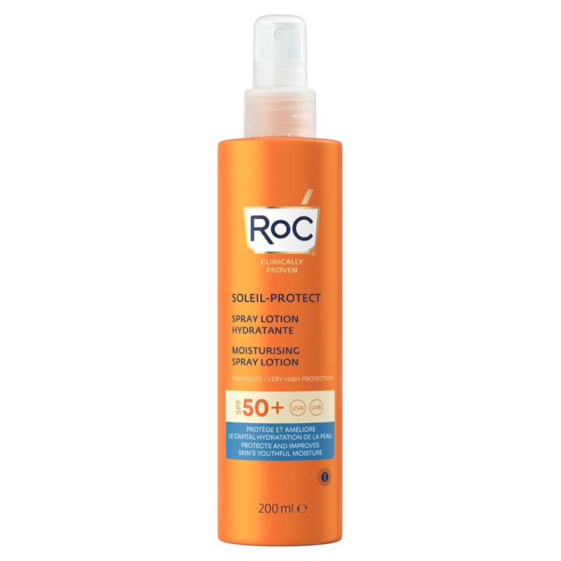 Roc Opco Llc Roc Lozione Spray Solare Corpo Spf 50+ Idratante 200 Ml