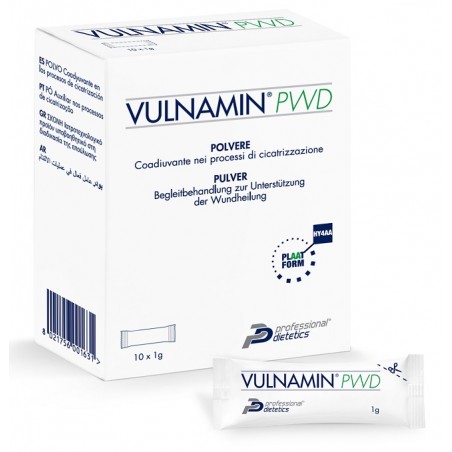 Professional Dietetics Vulnamin Pwd Medicazione Interattiva In Polvere Di Sodio Jaluronato E Aminoacidi 10 Stick Pack