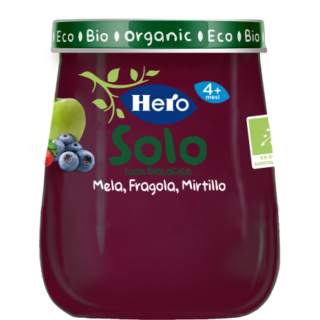 Fater Hero Baby Solo Omogeneizzato Mela Fragola Mirtillo 120 G