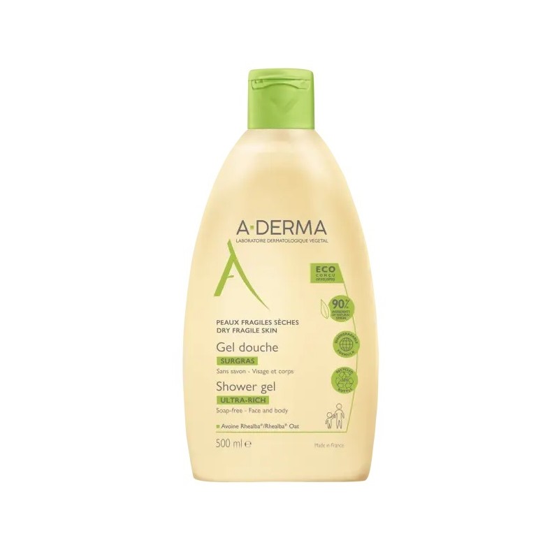 Aderma Les Indispensables Gel Doccia Surgras 500 Ml