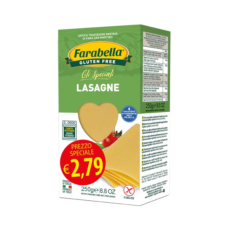 Bioalimenta Farabella Lasagna Promo 250 G X 6 Pezzi