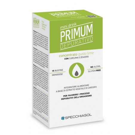 Specchiasol Primum Depurativo Minidrink Lime 15 Stick Da 10 Ml