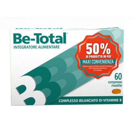 60 compresse di Betotal integratore vitaminico del gruppo B.