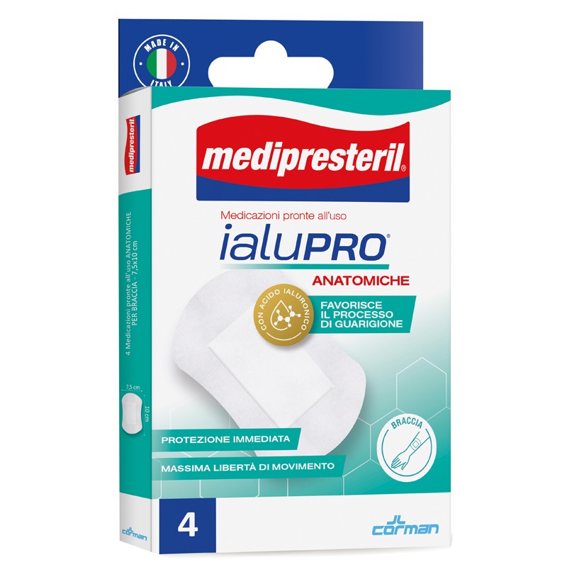 Corman Medipresteril Ialupro Braccia 7,5x10 Cm 4 Pezzi