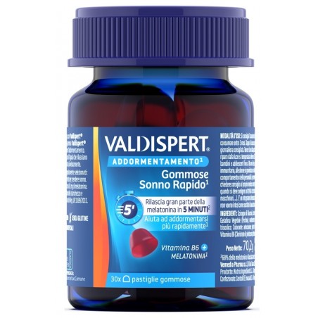 Vemedia Pharma Valdispert Gommose Sonno Rapido 30 Pastiglie Gommose