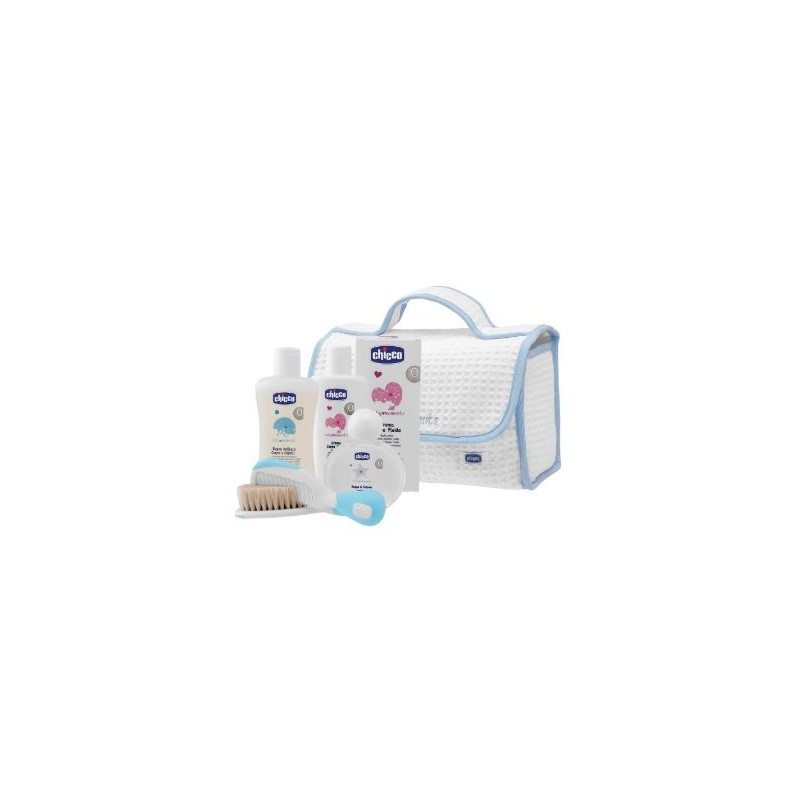 Chicco Baby Moments Beauty Maniglia Azzurro Bagno Delicato Corpo-capelli Pelli Delicate 200 Ml + Crema Corpo Pelli Delicate 200m