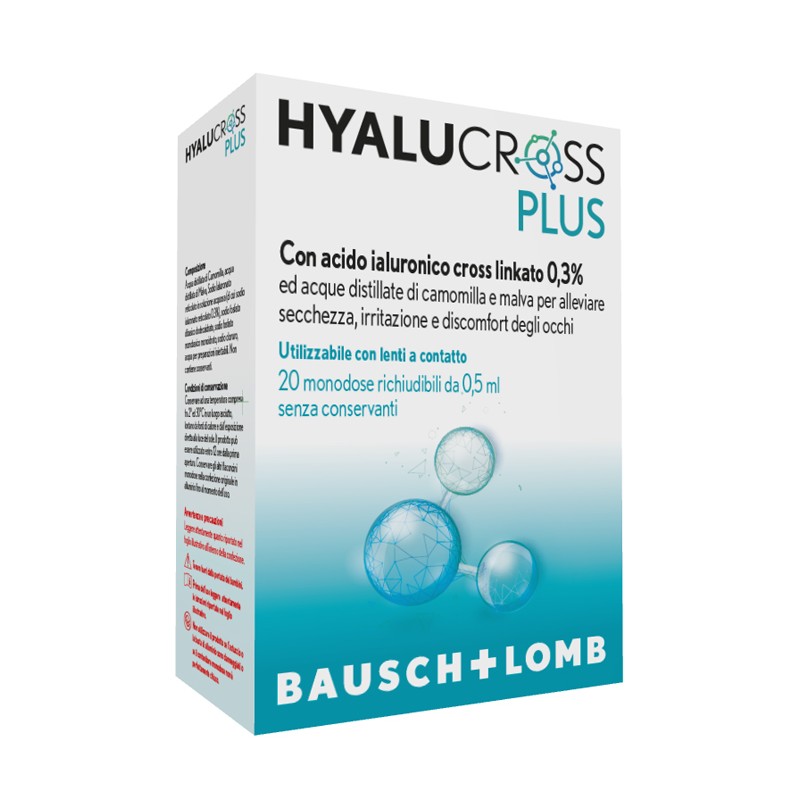 Bausch & Lomb-iom Hyalucross Plus 20 Flaconcini Monodose Da 0,5 Ml