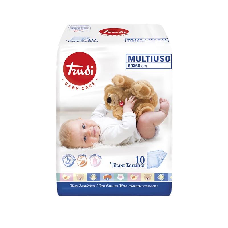 S. I. L. C. Trudi Baby Care Telini Multiuso 60x60 Cm 10 Pezzi