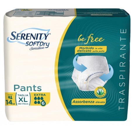 Serenity Pants Sd Sensitive Extra Xl 14 Pezzi