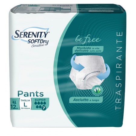 Serenity Pants Sd Sensitive Be Free Super L 12 Pezzi