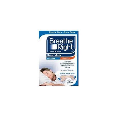 E. Fa. S. Cerotti Nasali Breathe Right Classici Grandi 10 Pezzi