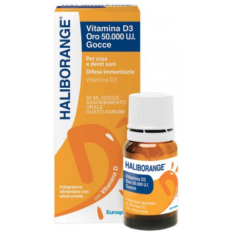 Eurospital Haliborange Vitamina D3 Oro 50000ui Gocce 30 Ml