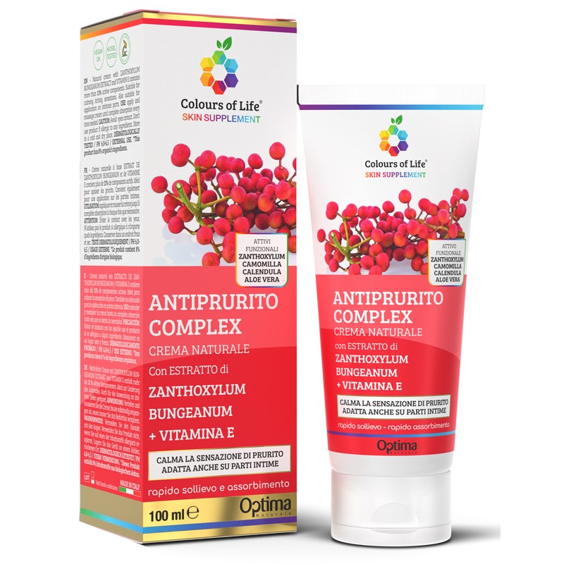 Optima Naturals Colours Of Life Skin Supplemente Antiprurito Complex Crema 100 Ml