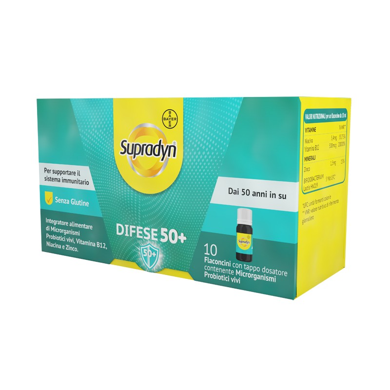 Bayer Supradyn Difese 50+ 10 Flaconcini 10 Ml