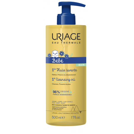 Uriage Laboratoires Dermatolog Eau Thermale Bebe Huile Lavante Olio Detergente 500 Ml