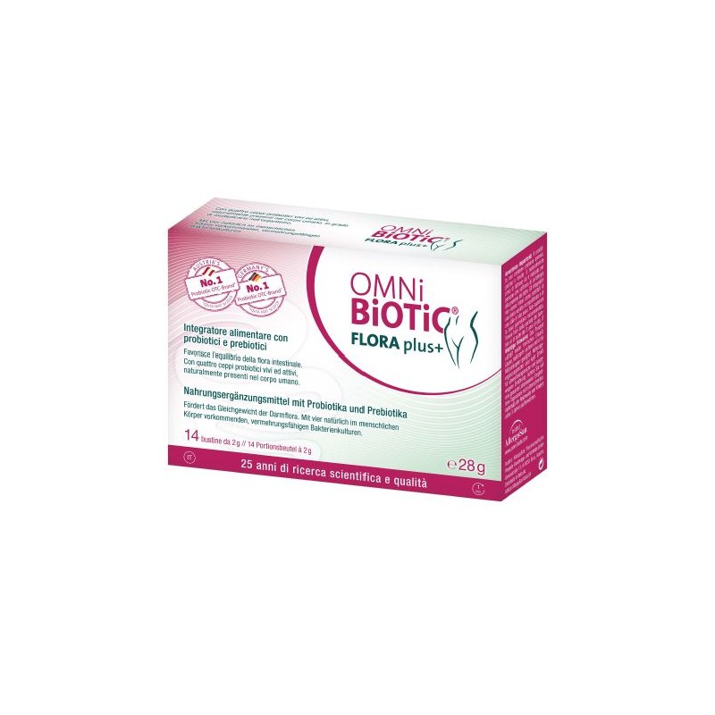 Institut Allergosan Gmbh Omni Biotic Flora Plus+ 14 Bustine Da 2 G