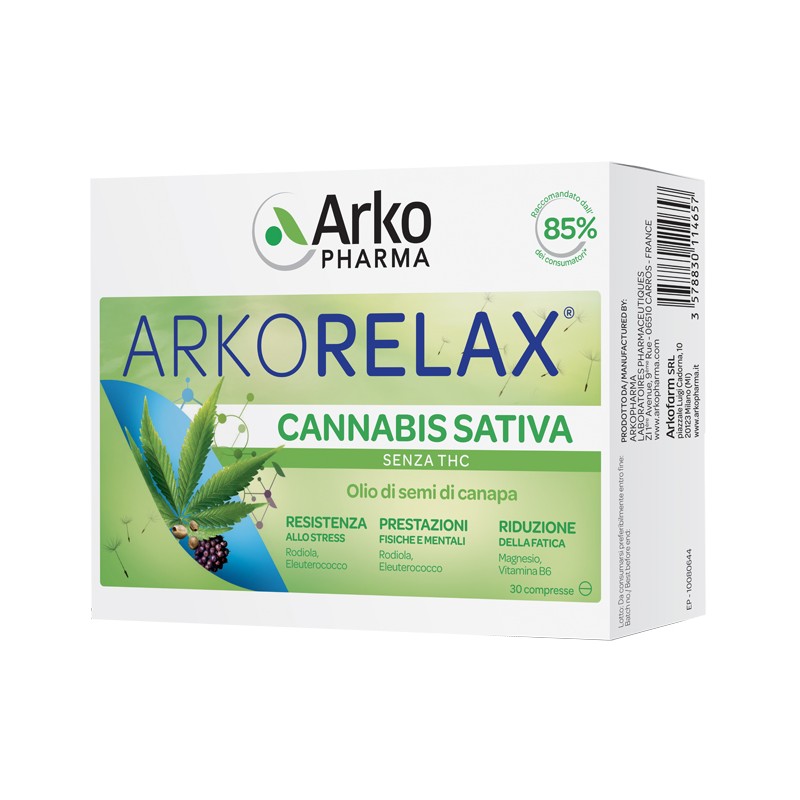 Arkofarm Arkorelax Cannabis Sativa 30 Compresse