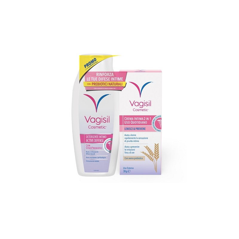 Combe Italia Vagisil Duo Defense Crema Intima 2 In 1 30 G + Detergente Intimo 250 Ml Omaggio