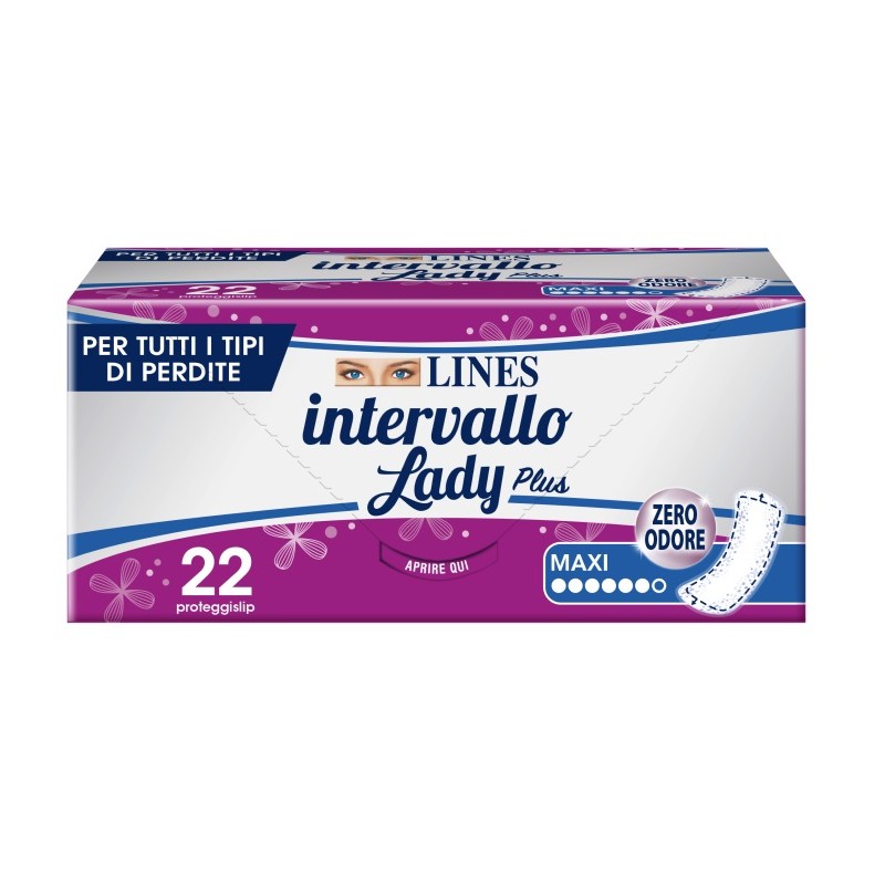 Fater Proteggislip Lines Intervallo Lady Plus Maxi 22 Pezzi