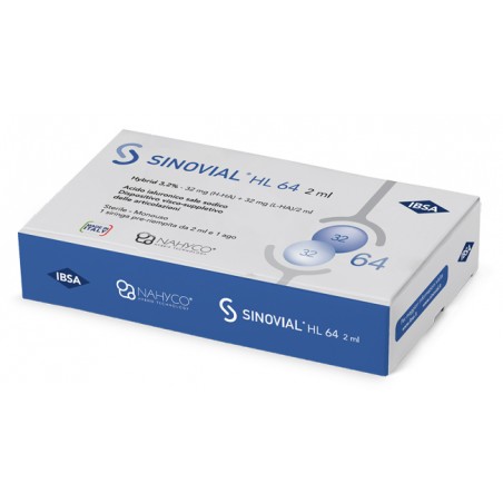 Ibsa Farmaceutici Italia Siringa Intra-articolare Sinovial Hl 64 32 Mg + 32 Mg 1 Fs 2 Ml Ago Gauge 21