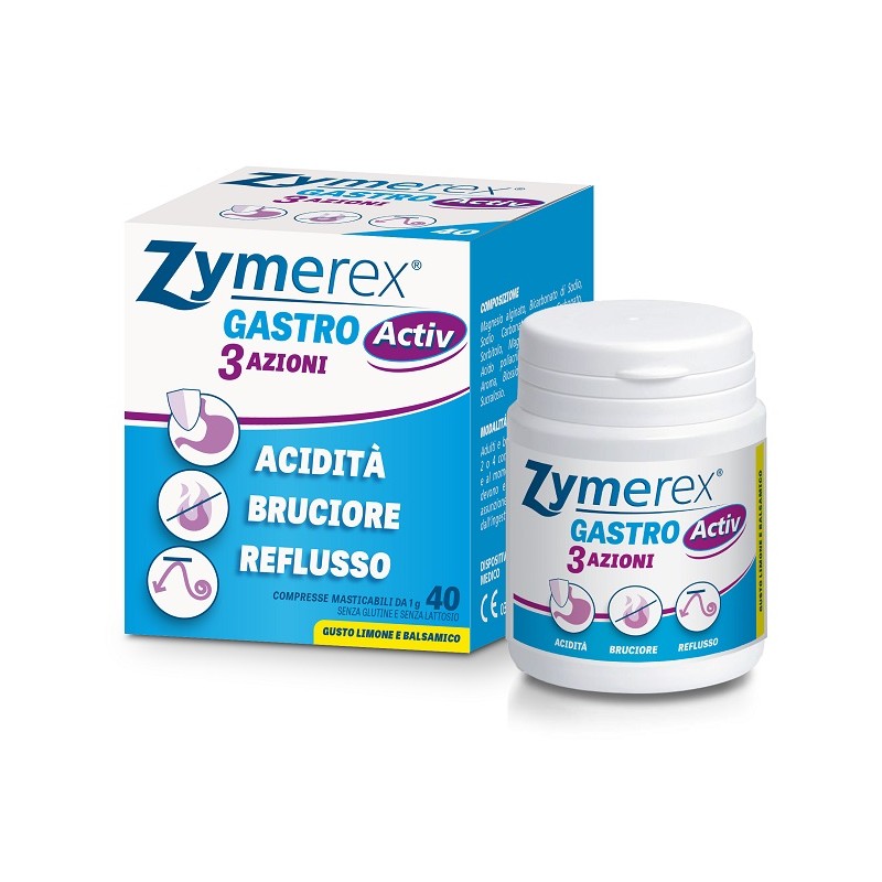 Difar Distribuzione Zymerex Gastro Activ 3 Azioni 40 Compresse Masticabili