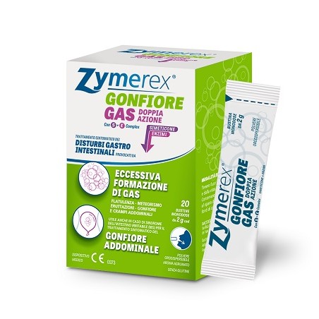 Difar Distribuzione Zymerex Gonfiore Gas Doppia Azione Con S+e Complex 20 Bustine Monodose Da 2 G