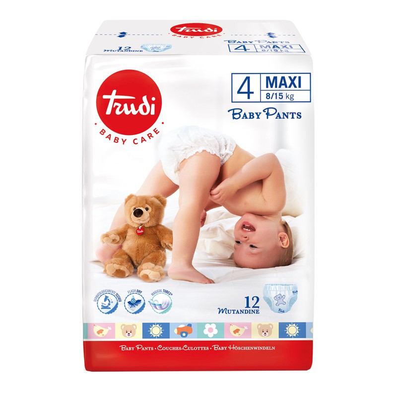 S. I. L. C. Trudi Baby Care Pants Maxi 8/15kg 12 Pezzi