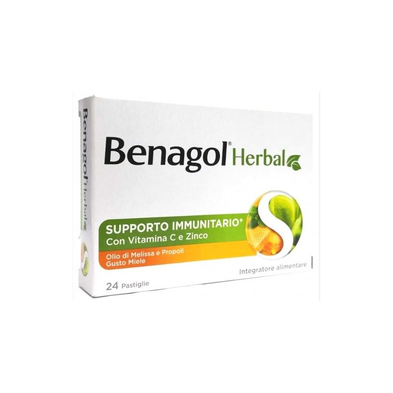 Blister da 24 Pastiglie di Benagol Herbal gusto Miele della Reckitt Benckiser