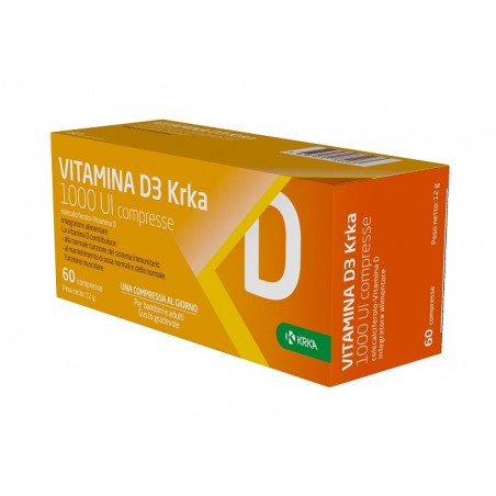 Krka Farmaceutici Milano Vitamina D3 Krka 1000 Ui 60 Compresse