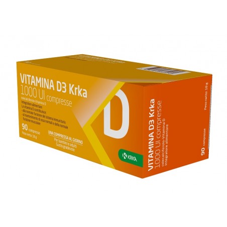 Krka Farmaceutici Milano Vitamina D3 Krka 1000 Ui 90 Compresse