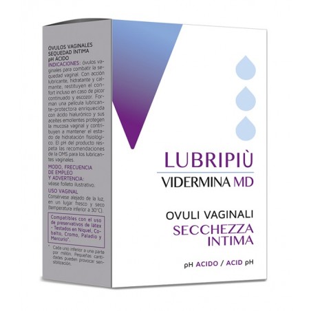 Ist. Ganassini Vidermina Lubripiu' Ovuli Vaginali 2 Blister Da 5 Ovuli