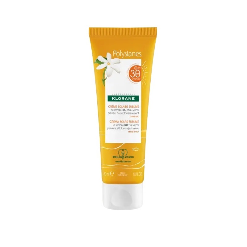 Klorane Les Polysianes Crema Viso Tamanu Bio&monoi Spf30 50 Ml