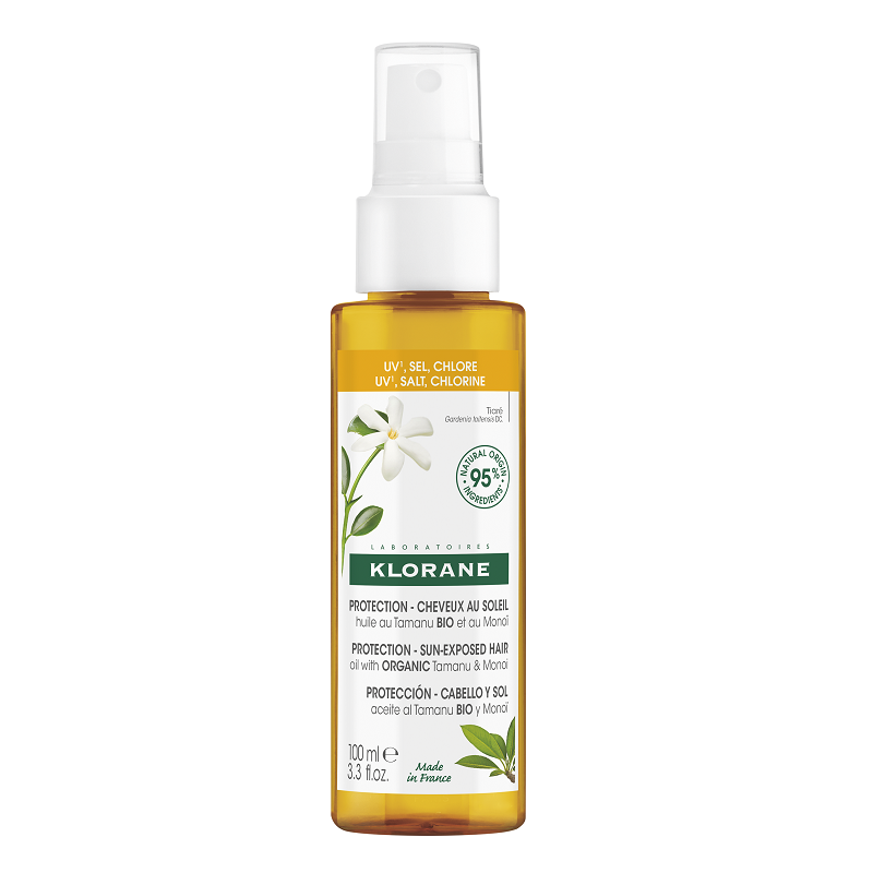 Klorane Les Polysianes Protection Sun Exposed Hair Olio Con Tamanu E Monoi 100 Ml