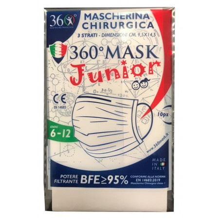 360 H. C. Mascherina Chirurgica 360mask10/r Rosa Bambino 10 Pezzi