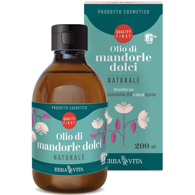 Erba Vita Group Olio Di Mandorle Dolci Naturale 200 Ml