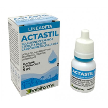 Trebifarma Actastil Soluzione Oftalmica Gocce Oculari Protettive Idratanti Eutrofiche Lubrificanti 5 Ml