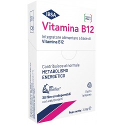 Confezione da 30 film orodispersibili di Vitamina B12 della Ibsa Farmaceutici