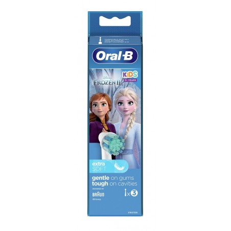 Procter & Gamble Oralb Kids 3+ Years Frozen Ii Testine Per Spazzolino Elettrico 3 Pezzi