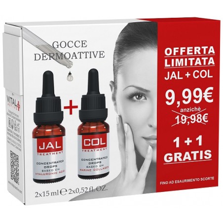 Pacchetto promozionale 15 ml + 15 ml Concentrato Viso Dermoattive Jal e Active Col