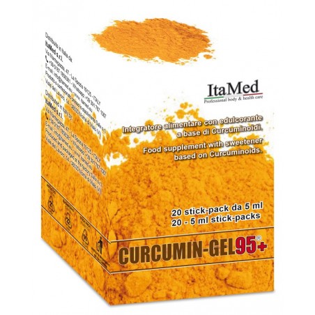 Itamed Curcumin Gel 95+ 20 Bustine Stick Pack Monodose Da 5 Ml Aroma Lampone