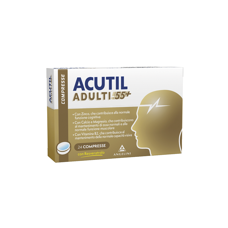 Blister da 24 compresse di Acutil 55+ della Angelini Pharma